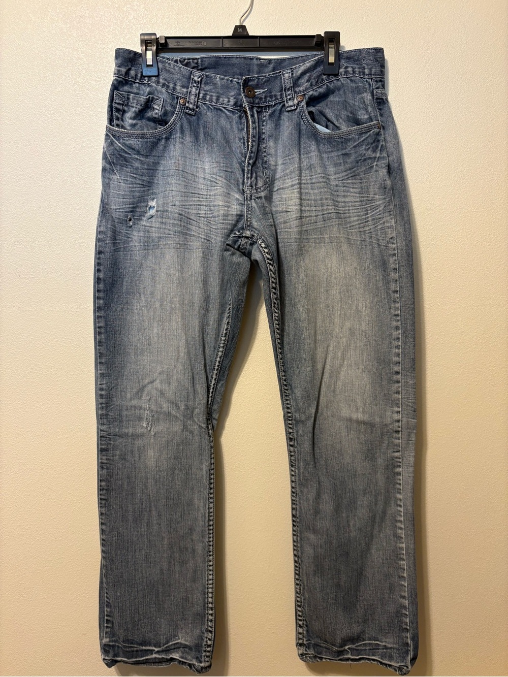 Men's Flypaper brand Light Wash Blue Jeans - Classic Straight Fit